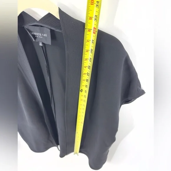 Lafayette 148 Silk Cardigan Womens Medium Sleeveless Jacket Quiet Luxury Capsule - Picture 6 of 7